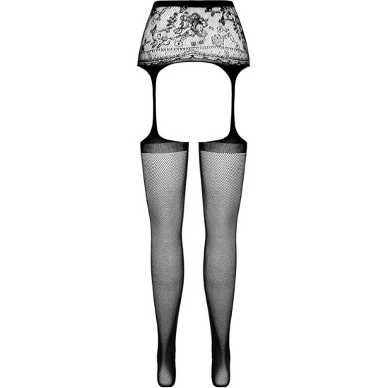 Passion Woman Garter & Stock PASSION - S028 JUODOS KELNĖS JUODOS VIENAS DYDIS