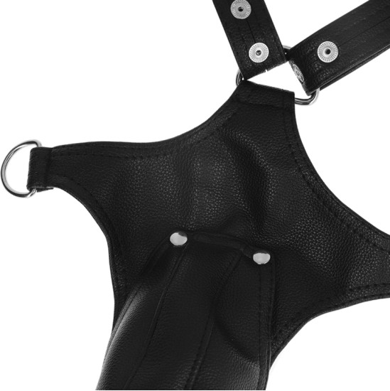 Fetish Submissive Attitude MEN'S V-SHAPED ECO-LEATHER HARNESS