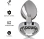 Intense Anal Toys INTENSE - METAL ALUMINUM ANAL PLUG HEART WHITE SIZE L