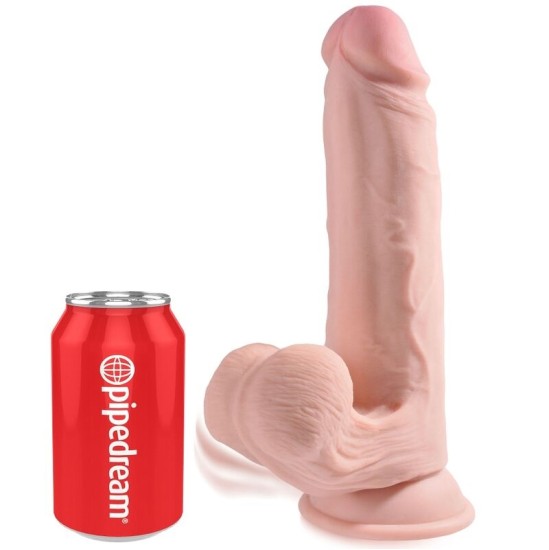 King Cock Plus Dildo ar sēkliniekiem 20,3 CM