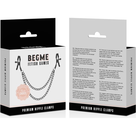 Begme Red Edition NIPPLE CLIPS WITH CHAIN