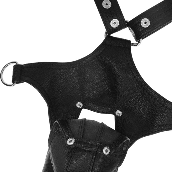 Fetish Submissive Attitude MEN'S V-SHAPED ECO-LEATHER HARNESS