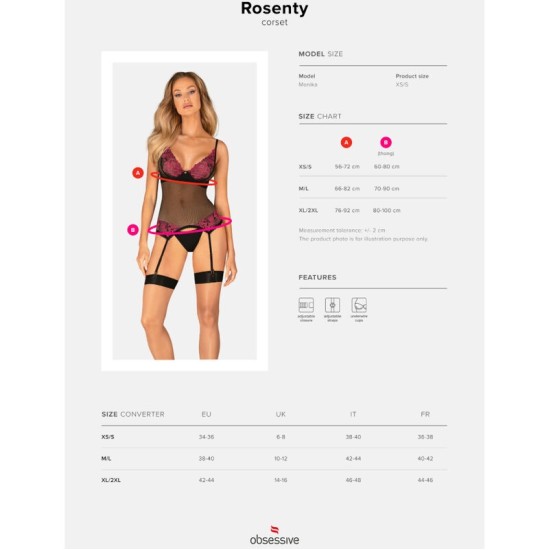 Obsessive Corsets OBSESSIVE – ROSENTY KORSET XS/S