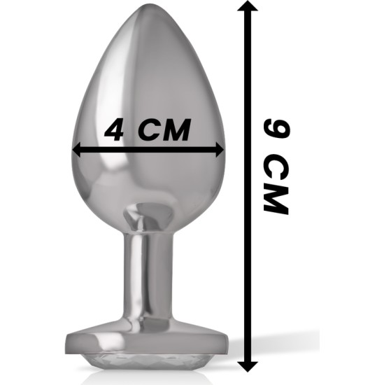 Intense Anal Toys INTENSE - METAL ALUMINUM ANAL PLUG HEART WHITE SIZE L