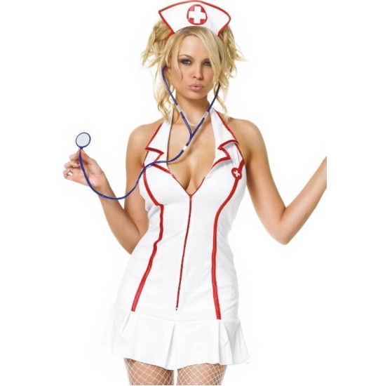 Leg Avenue Costumes LEG AVENUE HEAD NURSE DRESS 3 PIECES SET SIZE L/XL