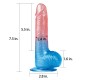 Lovetoy Dildo Dazzle Studs 7.5 rozā un zilā krāsā