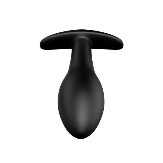 Prettylove Anal Plug Black Anchor with Remote Control