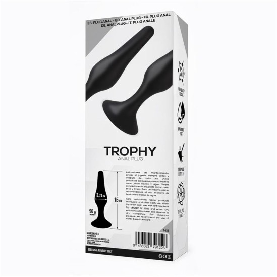 Tardenoche Trophy Anal Plug 15 cm Silicone Black