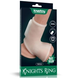 Lovetoy Penis and Testicles Sleeve with Vibration Silk Knights