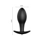 Prettylove Anal Plug Black Anchor with Remote Control