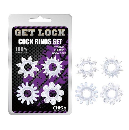 Chisa Cock Rings Set-Clear