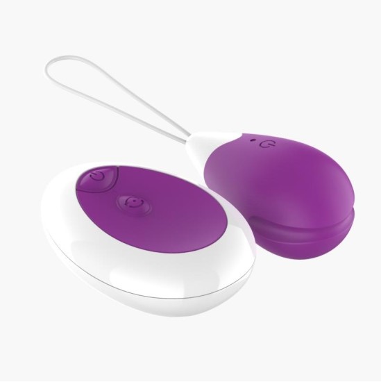 A-Gusto Vibrējoša ola ar tālvadības pulti USB Purple