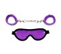 Bondage Play Rimba Handcuffs and Eyemask Purple