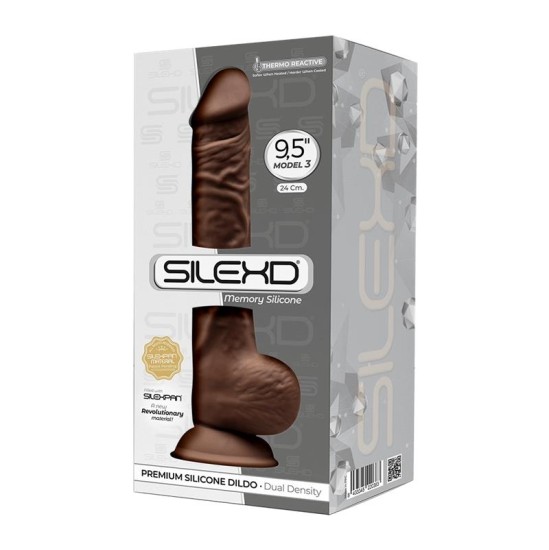 Silexd Dildo Dual Density Mod. 3 - 9,5 Brūni