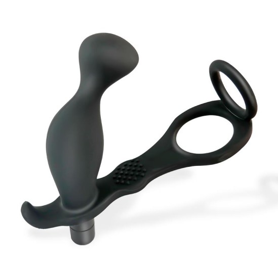 Afterdark Larimar Vibrating Anal Plug with Penis and Testicles Ring
