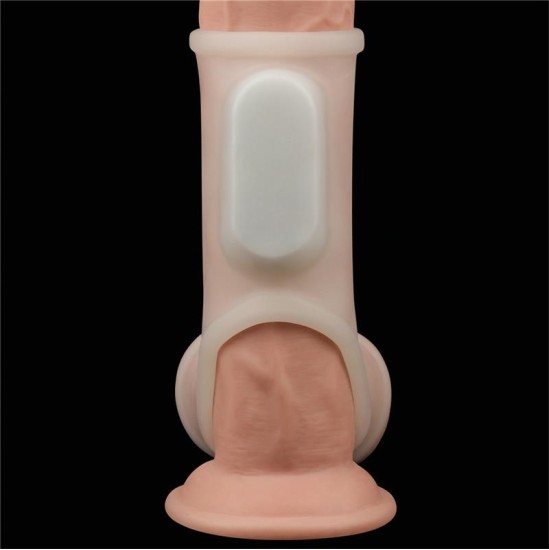 Lovetoy Penis and Testicles Sleeve with Vibration Silk Knights