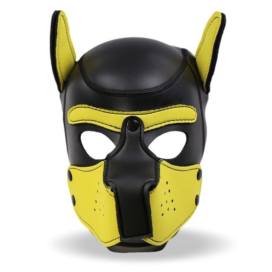 Intoyou Bdsm Line Hound Neoprene Dog Hound Removable Muzzle Black/Yellow One Size