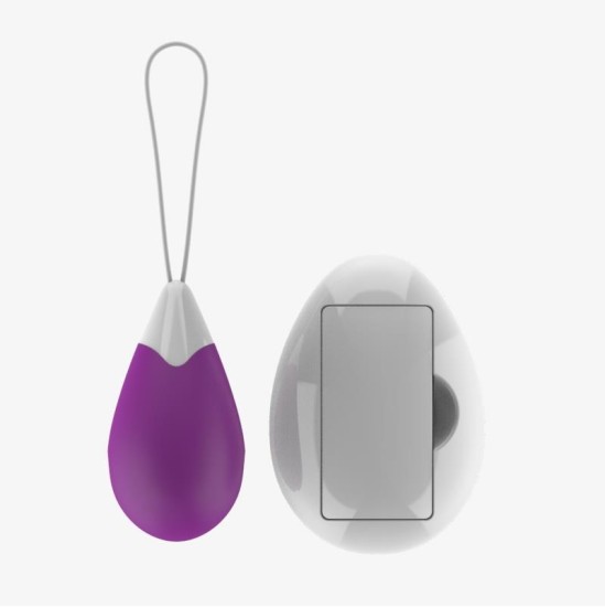 A-Gusto Vibrējoša ola ar tālvadības pulti USB Purple