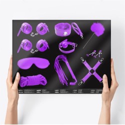 Intoyou Bdsm Line Bondage Set 10 Pieces Purple