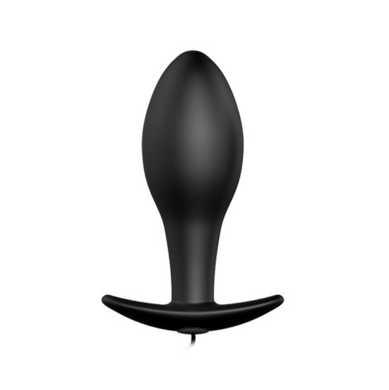 Prettylove Anal Plug Black Anchor with Remote Control