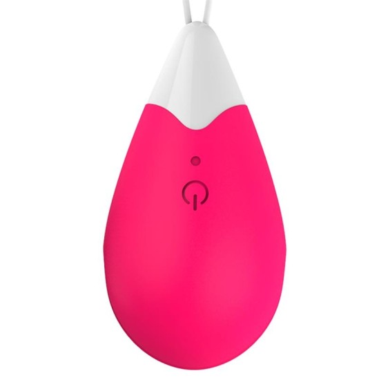 Drops Vibrating Egg Remote Control USB silikona rozā krāsā