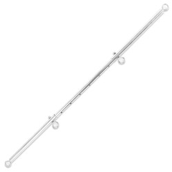 Latetobed Bdsm Line Expandable Spreader Silver Bar