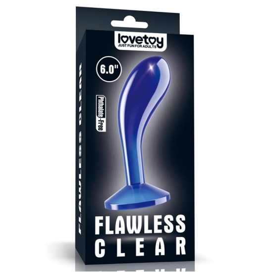 Lovetoy Анальная пробка Flawless Clear Blue 6