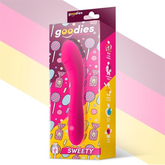 Goodies Sweety G-Spot Vibe USB silikoninė fuksija