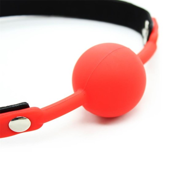 Latetobed Bdsm Line Silicone Ball Gag 4 cm Black/Red