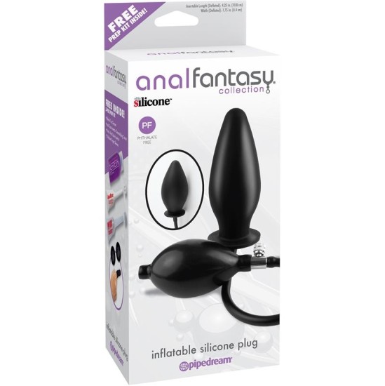 Anal Fantasy Collect. Inflatable Silicone Plug - Colour Black