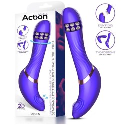 Action Kahes asendis pulseeriv Raydeni eemaldatav pöörleva helmestega vibraator