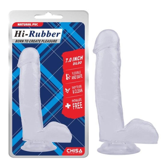 Chisa Dildo Hi-Rubber 7 Clear