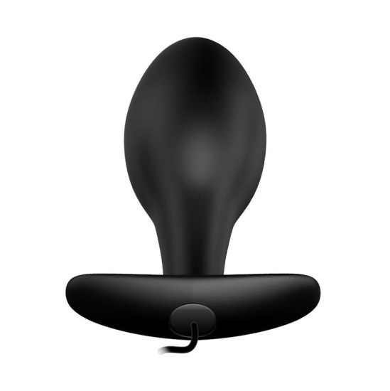 Prettylove Anal Plug Black Anchor with Remote Control