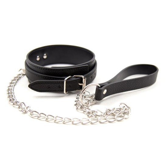 Latetobed Bdsm Line Snake Pattern Collar with Leash