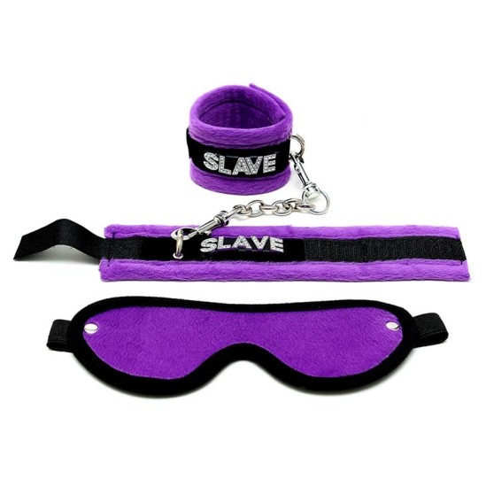 Bondage Play Rimba Handcuffs and Eyemask Purple