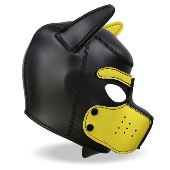 Intoyou Bdsm Line Hound Neoprene Dog Hound Removable Muzzle Black/Yellow One Size