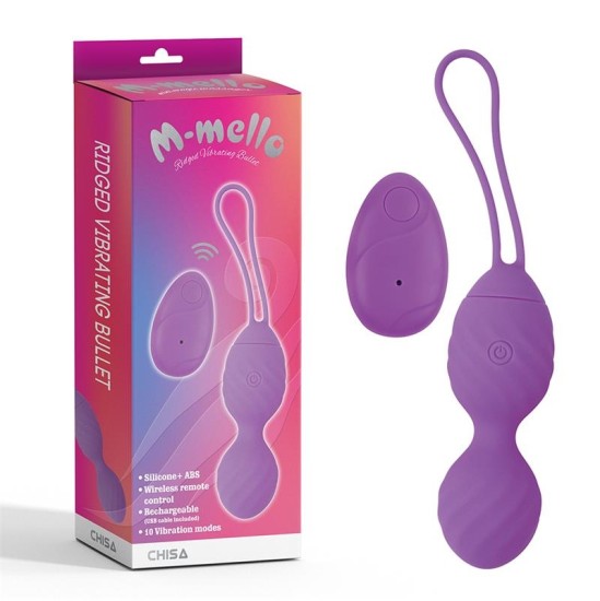 Chisa Vibrating Egg Remote Control Ridged USB Silicone 7.4