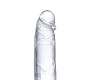 Glazed Realistic Dildo with Testicles Crystal Material 18 cm