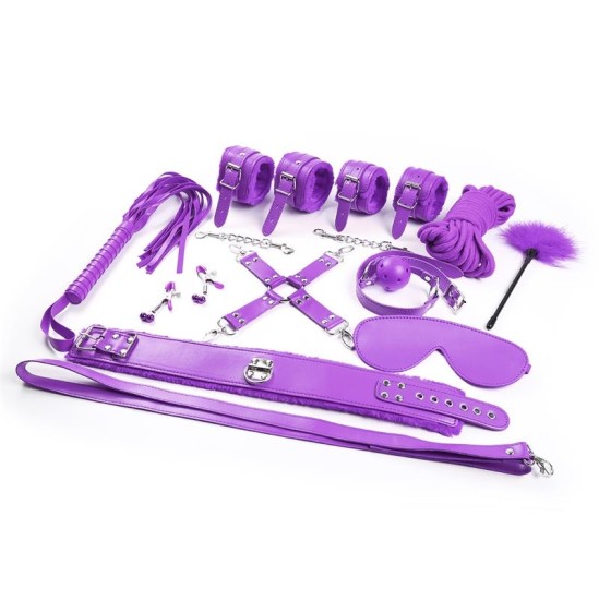 Intoyou Bdsm Line Набор для бондажа, 10 шт., фиолетовый