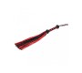 Bondage Play Braided Flogger Leather Black Red