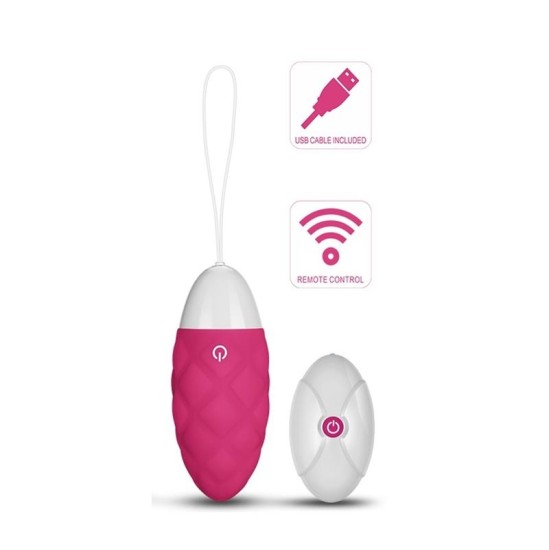 Lovetoy Vibrating Egg IJoy tālvadības pults USB rozā krāsā