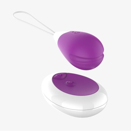 A-Gusto Vibrējoša ola ar tālvadības pulti USB Purple