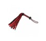 Bondage Play Braided Flogger Leather Black Red