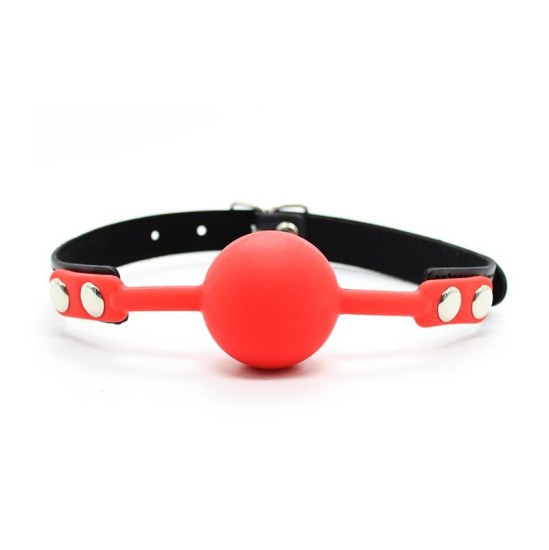 Latetobed Bdsm Line Silicone Ball Gag 4 cm Black/Red