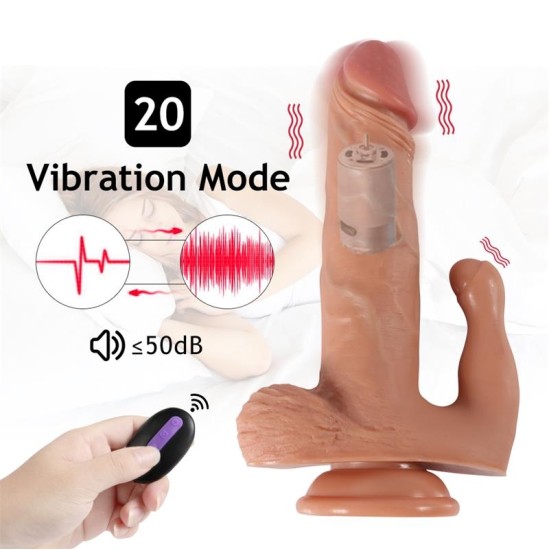 Shequ Brody Dildo 20 vibratsioonirežiimi ja kliitori stimulaatoriga