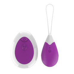 A-Gusto Vibrating Egg with Remote Control USB Purple