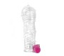 A-Gusto Textured Penis Sleeve with Vibration Bullet Clear