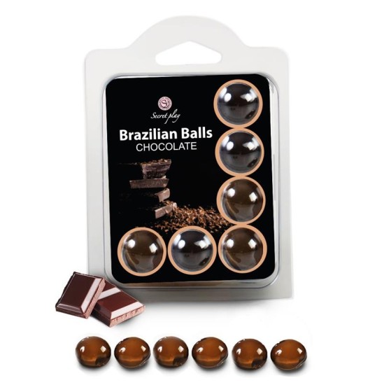 Secret Play Brazīlijas bumbiņu komplekts 6 šokolāde