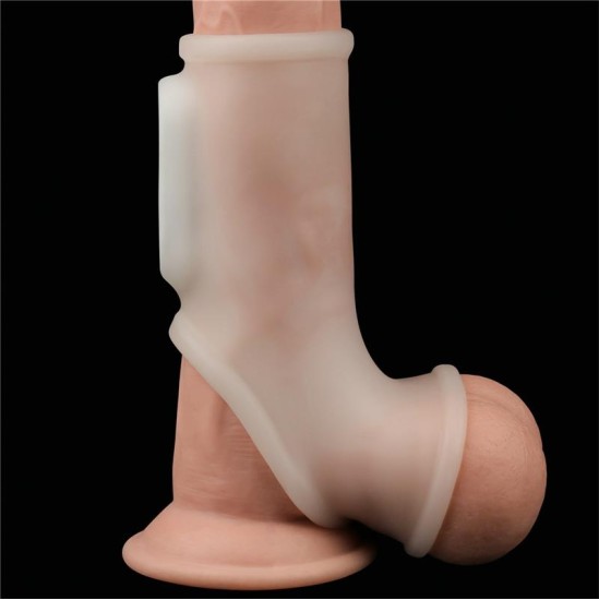 Lovetoy Penis and Testicles Sleeve with Vibration Silk Knights