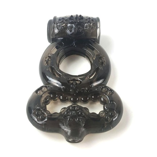 A-Gusto Penis Ring with Vibration Black